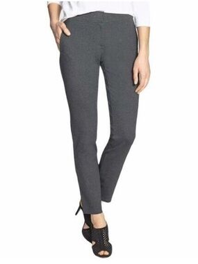 EILEEN FISHER Milano Viscose Ponte Knit Pant Womens Slim Straight Gray - Small